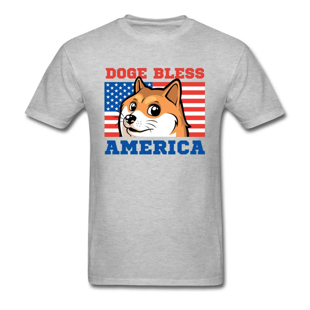 Мужская футболка с принтом Doge Bless рисунком американского флага карты собаки