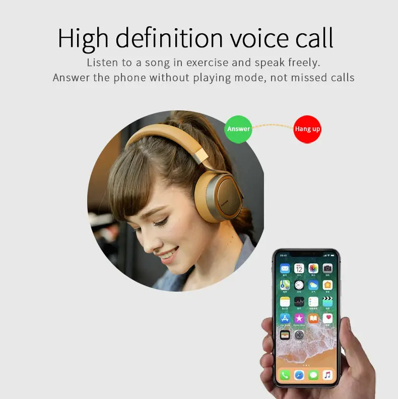 Накладные стерео Bluetooth наушники Беспроводная гарнитура Супер Бас Звук Handsfree с микрофоном