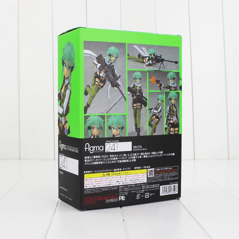 14 см аниме Sword Art Online Asada Shino Sinon Figma ПВХ фигурка Коллекционная модель игрушки - Цвет: with box