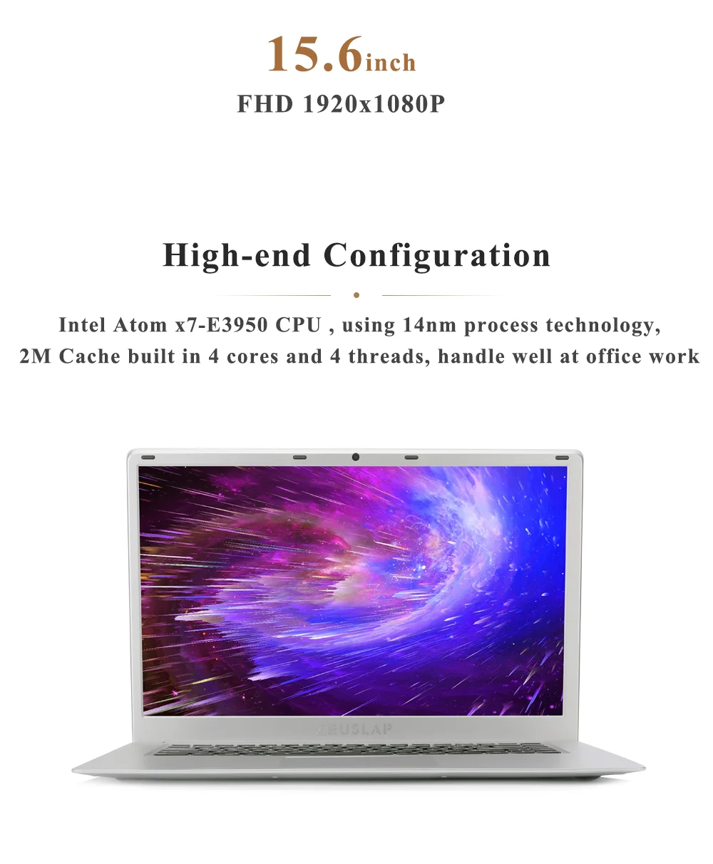 15,6 дюймов 1920x1080P Full HD 6 ГБ ОЗУ+ 500 Гб HDD четырехъядерный процессор система Windows 10 ноутбук компьютер