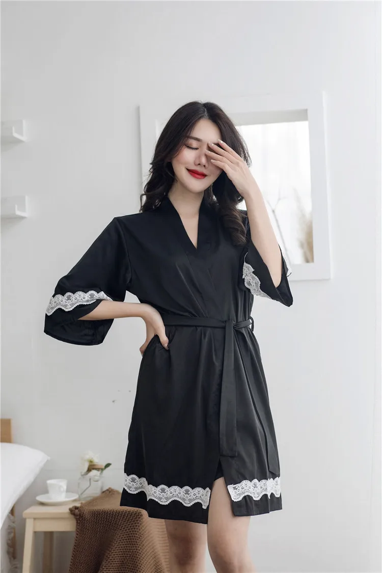 Женский комплект ночной рубашки Daeyard сексуальный кружевной халат и Ночная