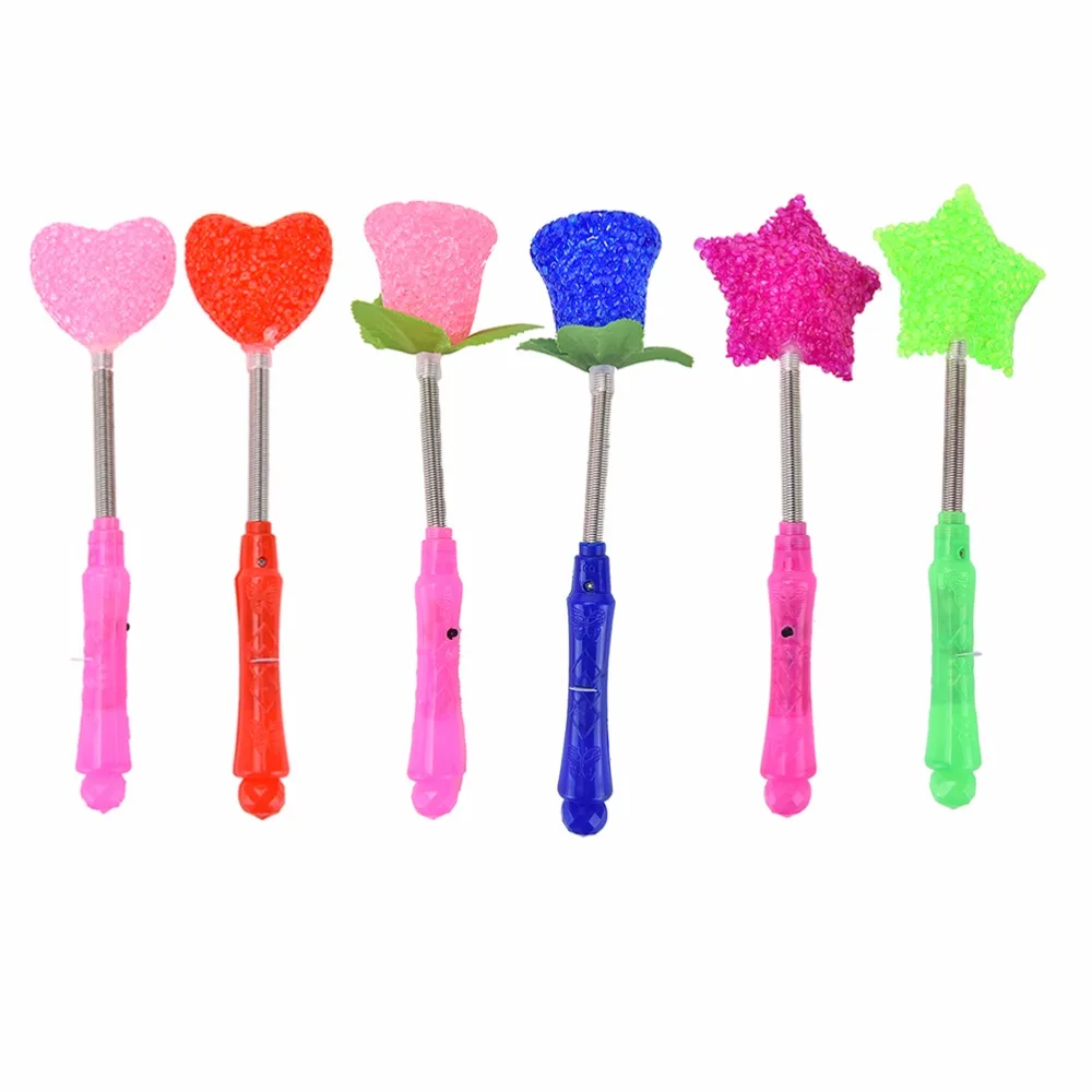 1 шт. Волшебная Вечеринка Рождество Хэллоуин светодиодные звезды сердце цветы