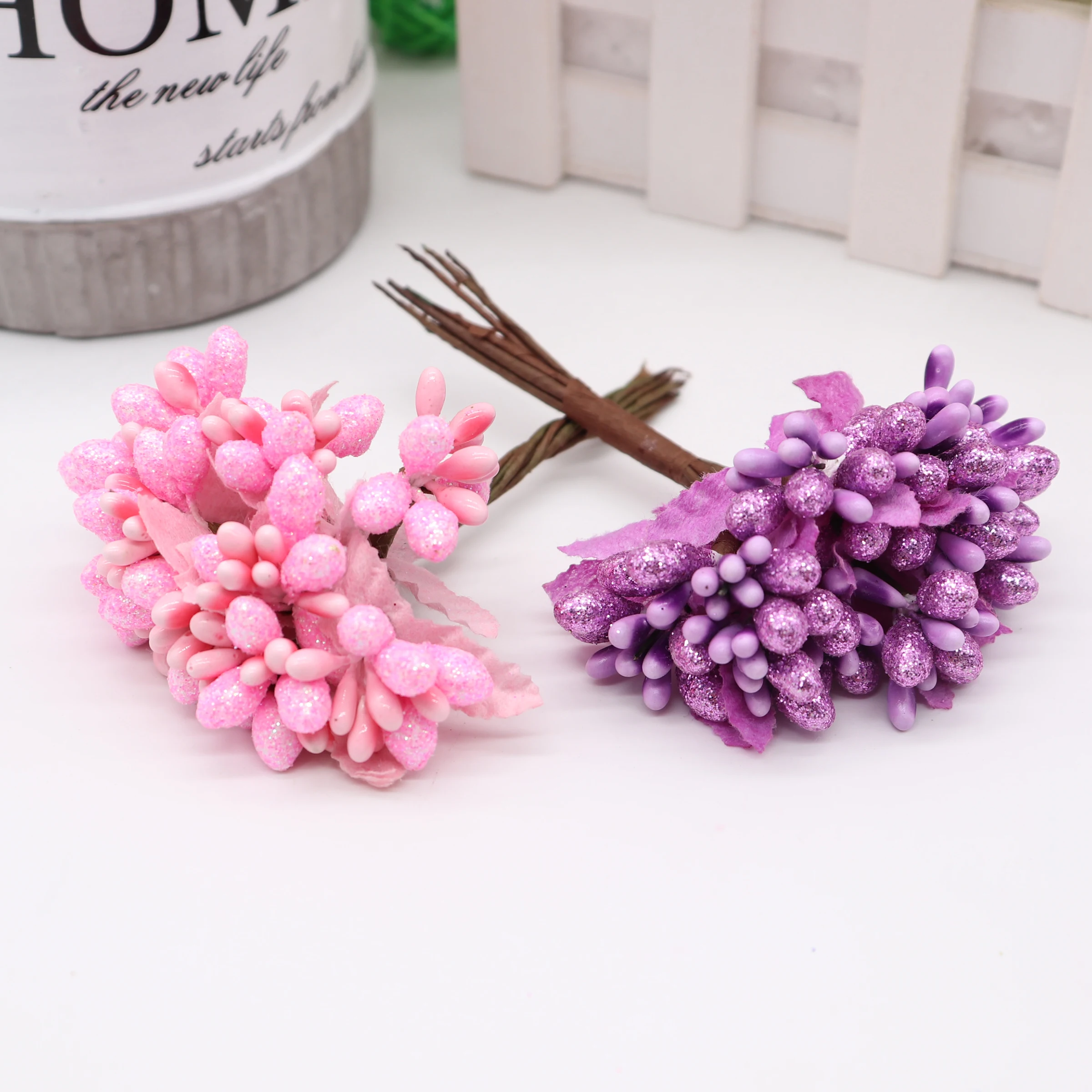 10 шт. Золотая пудра с жемчужинами|Искусственные и сухие цветы| |