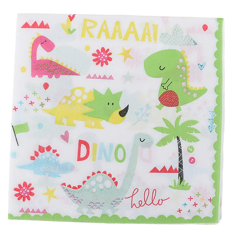 12 шт. одноразовая посуда для салфеток с динозавром свадебной вечеринки украшения