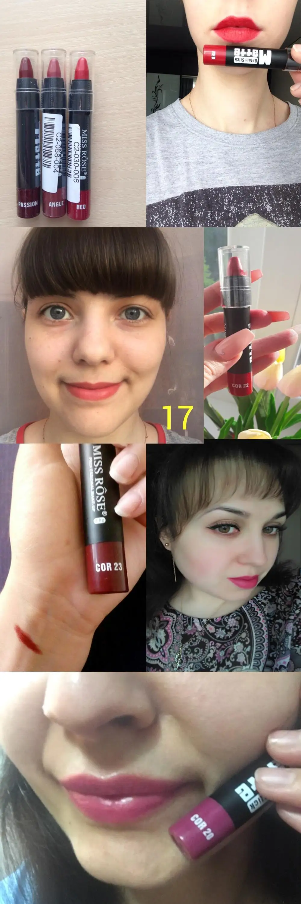 Miss Rose Макияж матовая губная помада Водонепроницаемая долговечная бархатная Обнаженная губная помада batom mate Сексуальная Красная красные губы палочка MS064