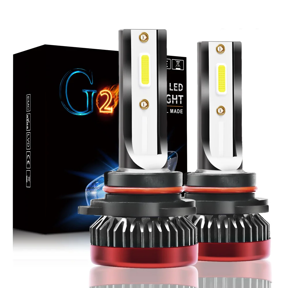G2 Мини светодиодный фары H7 H8/H9/H11 9005 9006 9012 H1 76 W 8000LM 6000 K фар автомобиля лампы Комплект Прямая