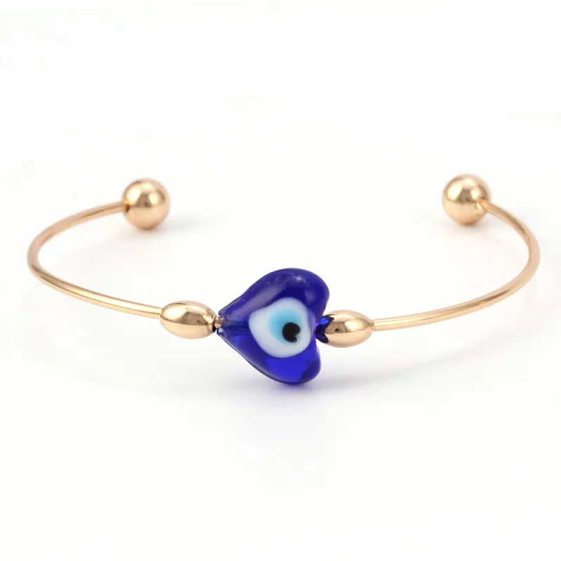 Lucky Blue, сглаза, женские открытые манжеты, браслет, Bijoux Femme, роскошный золотой цвет, модные украшения для глаз, модный подарок на день рождения