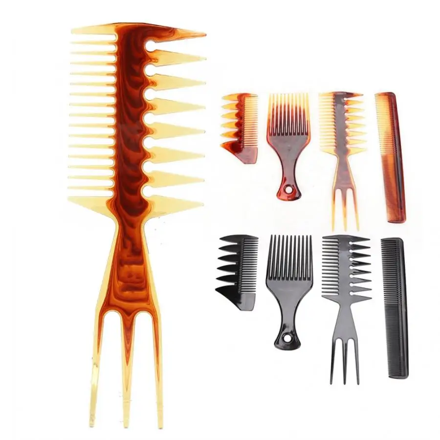 2 цвета портативный мужской масляный парикмахерский гребень с широкими зубьями и