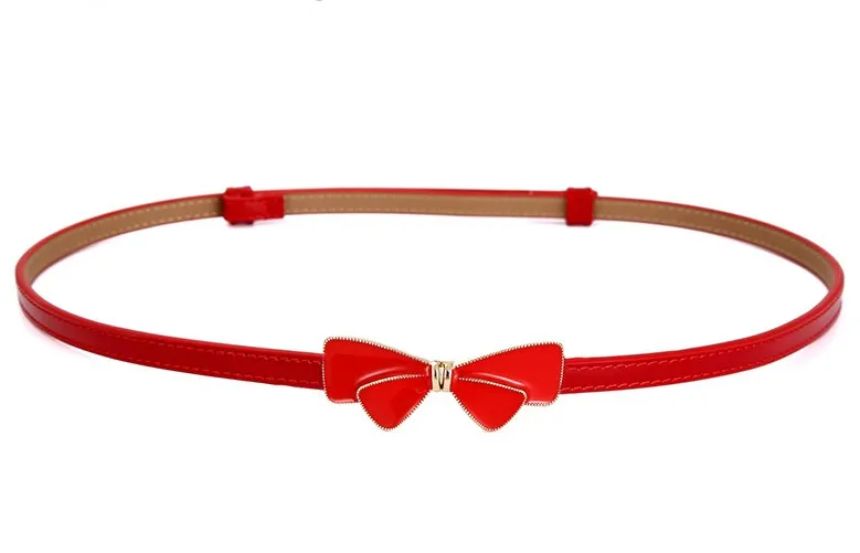 style 10 red color Новые модные тонкие ремни для женщин цветок застежка Женская лакированная кожа женский ремень платье Отрегулируйте cintos femininos черный свадебный - Color: style 10 red color