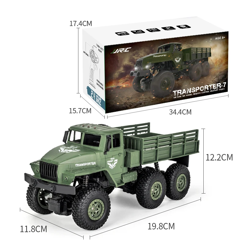 Детские 1:18 6WD игрушки для грузовых автомобилей RC военные модели грузовиков игрушки 2,4G Радиоуправление RC скоростные грузовики внедорожники игрушки детские подарки