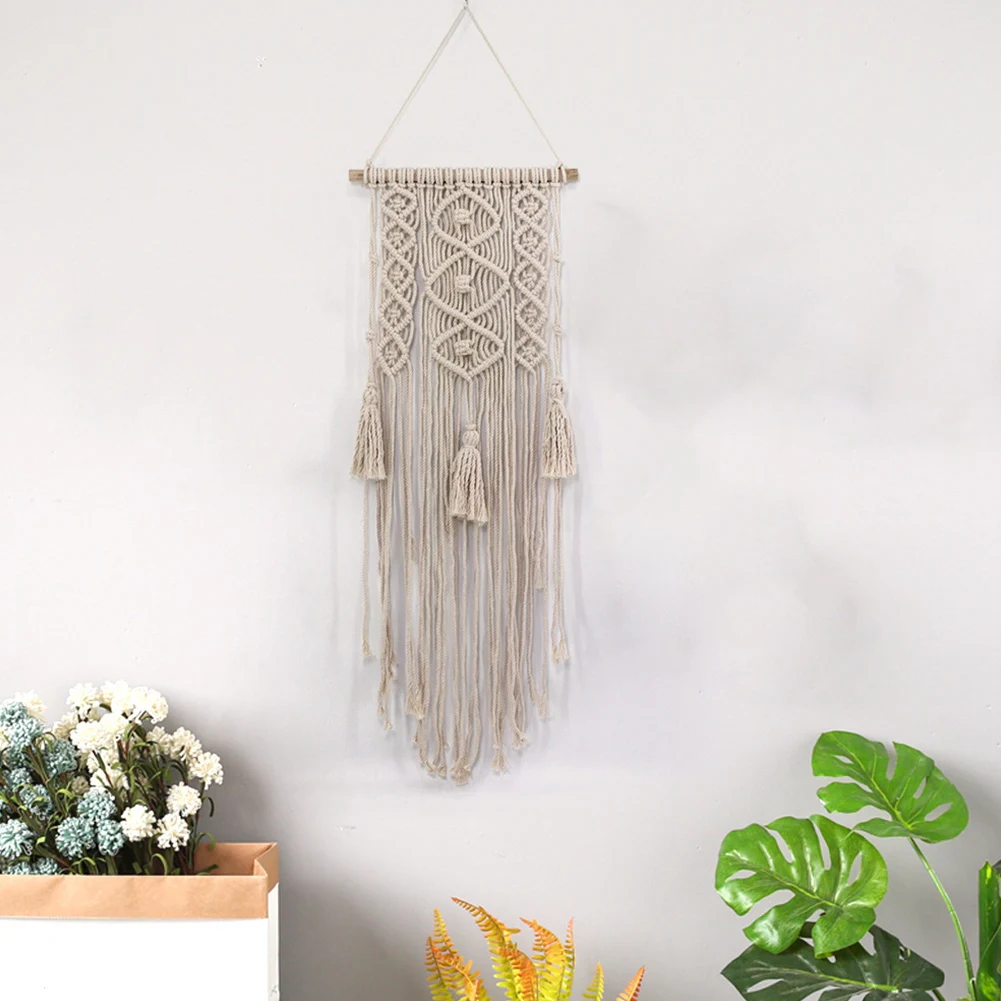 Vintage Cotton Thread Art Handmade Home Woven Tapestry Craft Living Room Bohemian Wedding Gift Wall Hanging Decoration | Дом и сад