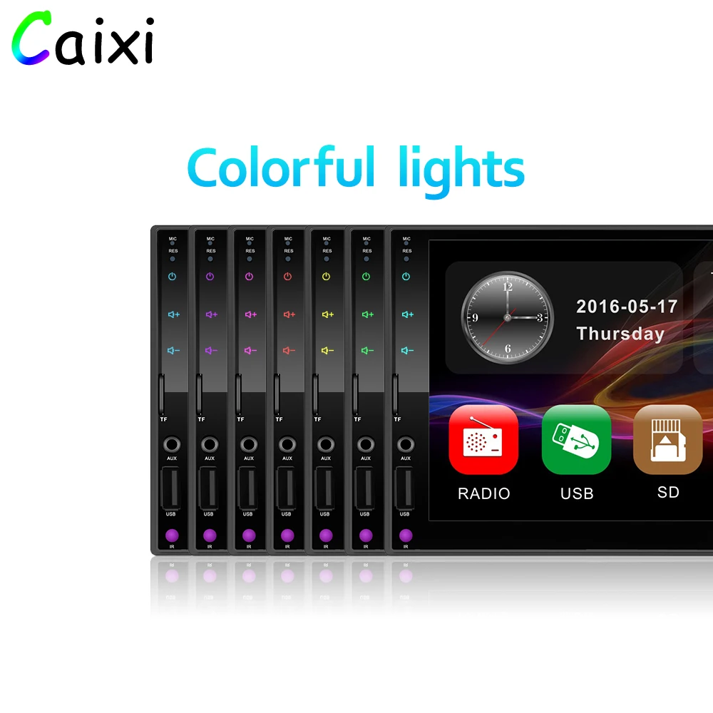 2 DIN 7 дюймов Android и Iphone Зеркало Ссылка автомобильный мультимедийный плеер Bluetooth FM