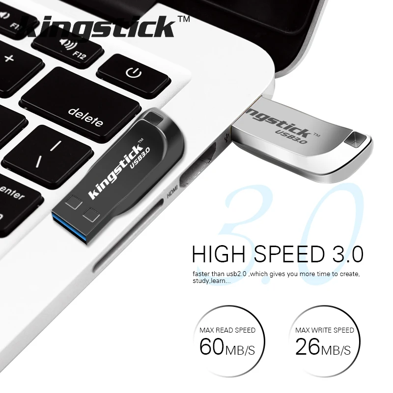 Kingstick, супер мини usb 3,0, флешка, 16 ГБ, 32 ГБ, 64 ГБ, 128 ГБ, металлический usb флеш-накопитель, флеш-карта памяти, usb флешка, флешка, u-диск