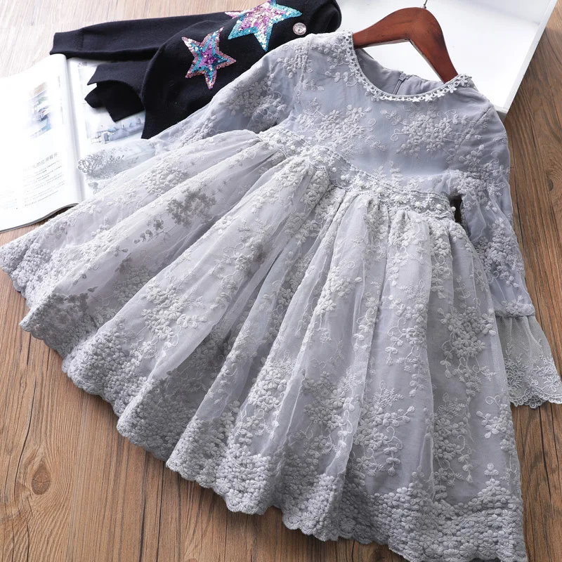 

Girls Dress Autumn Clothes For Girl Tutu Lace Dresses Kids Children Clothing Teens 5 6 years Party Princess Ball Grown Costumes