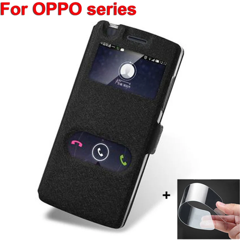 Кожаный чехол с открытым окошком для OPPO Find 5 X909 X909T R831S R831T R830S R2017 R2010 R2001 R3007 R3005 R3000 чехлы для телефонов флип-кейс