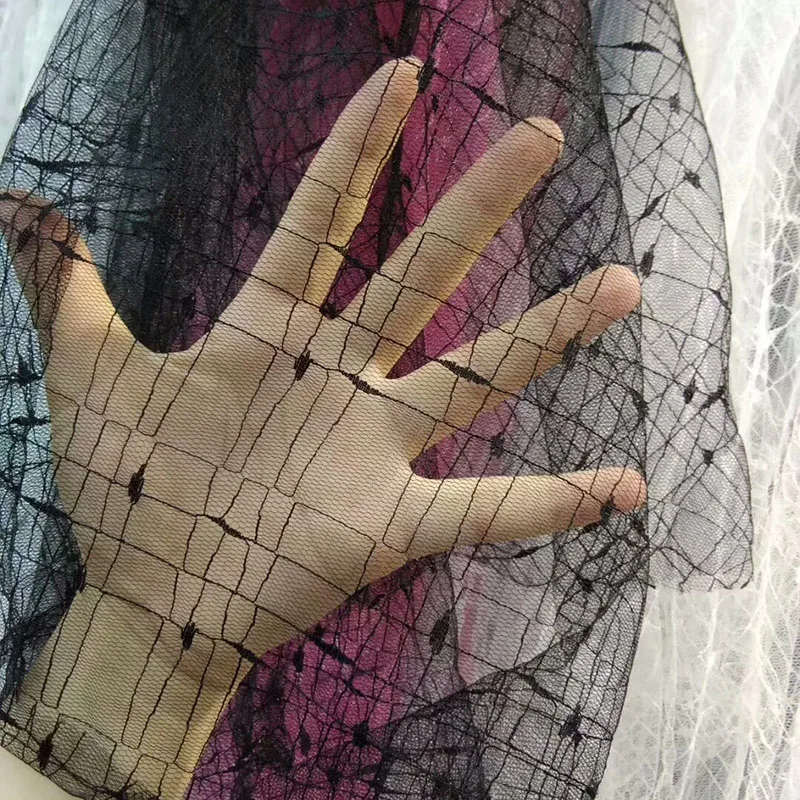 Французская вуаль тюль сетка ткань для вечеринки домашний декор прозрачная