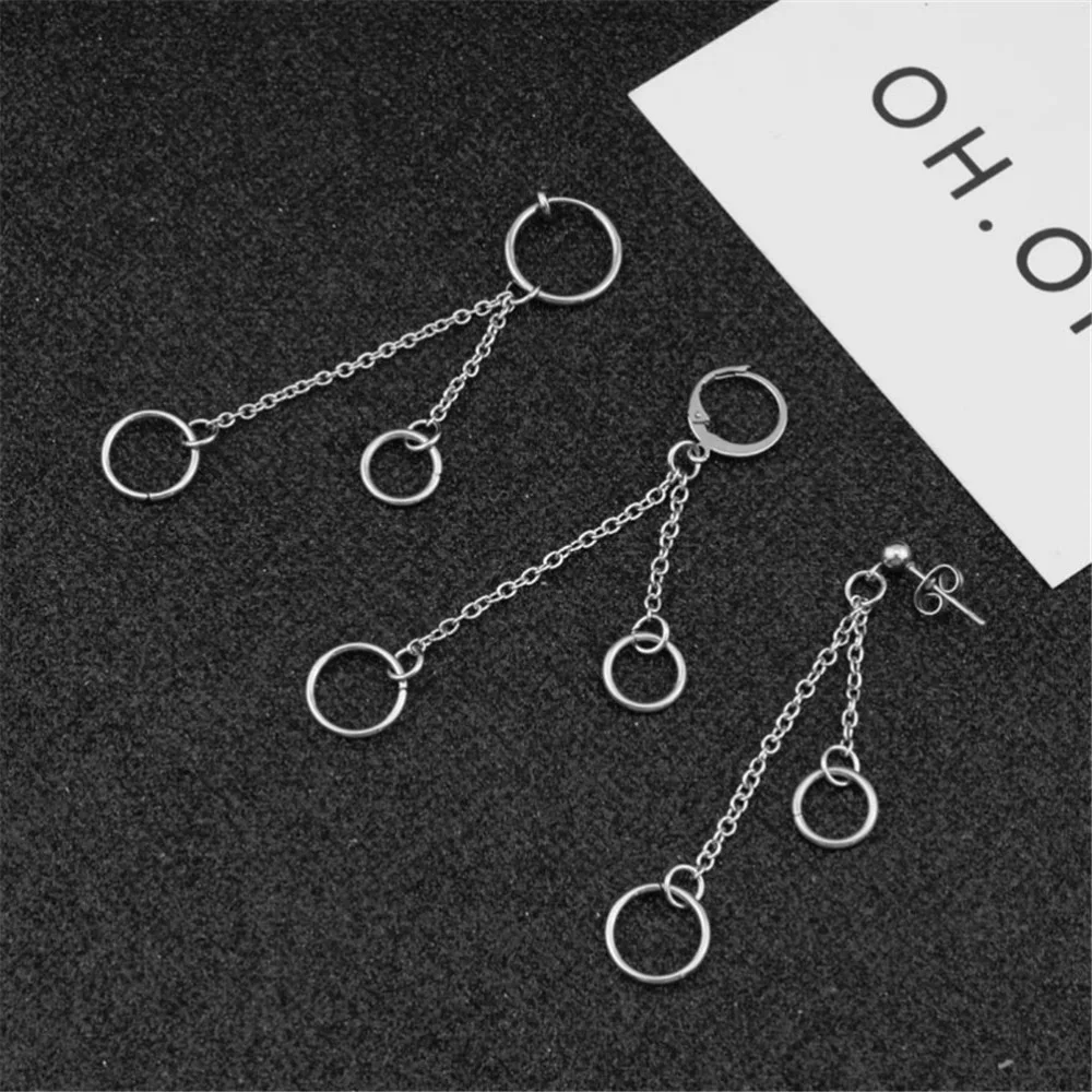 Корейские модные серьги корейские kpop Длинные мужские и гвоздики для женщин