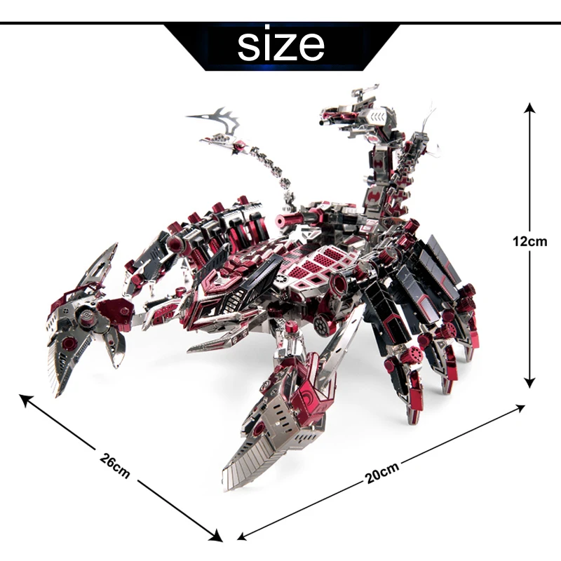 2018 новая модель Microworld Red devils scorpion DIY для лазерной резки паззл боец 3D металлическая
