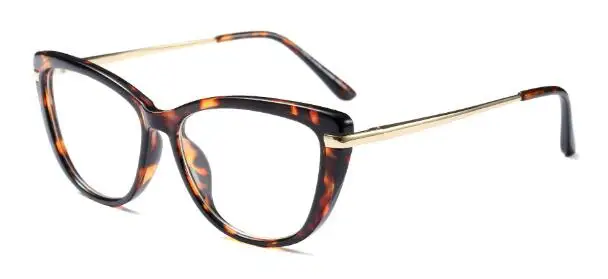 C13 leopard clear Женские модные очки, прозрачная оправа, близорукость, очки для ботанов, модный бренд, дизайнерские оправа для очков в стиле кошачьи глаза, сексуальные женские красные очки - Цвет оправы: C13 leopard clear