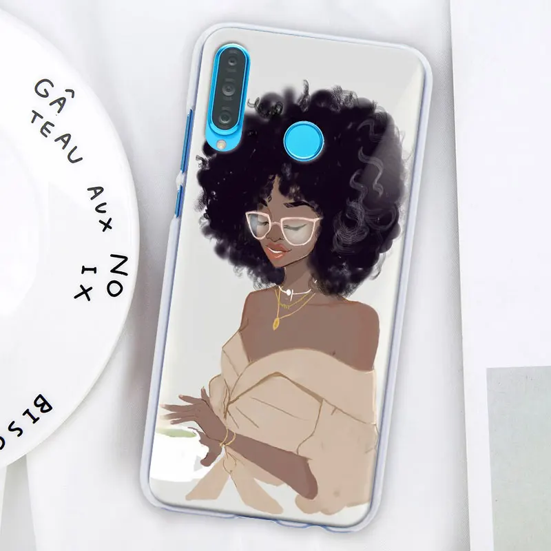 Красивый афро ДЕВУШКА Футляр для телефона для huawei P30 Pro P10 P20 P30 Lite P8 P9 Lite P Smart Plus чехол