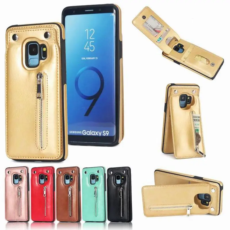 Вертикальный кожаный флип чехол для Samsung Galaxy S9 S8 S10 Plus из искусственной кожи с