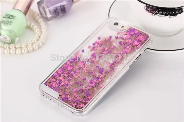 Жидкий Блестящий блестящий чехол для iPhone X, прозрачный динамический чехол для iPhone 4 4G 4S SE 5 5G 5S 5C 6 6S 7 8 Plus, чехол для воды