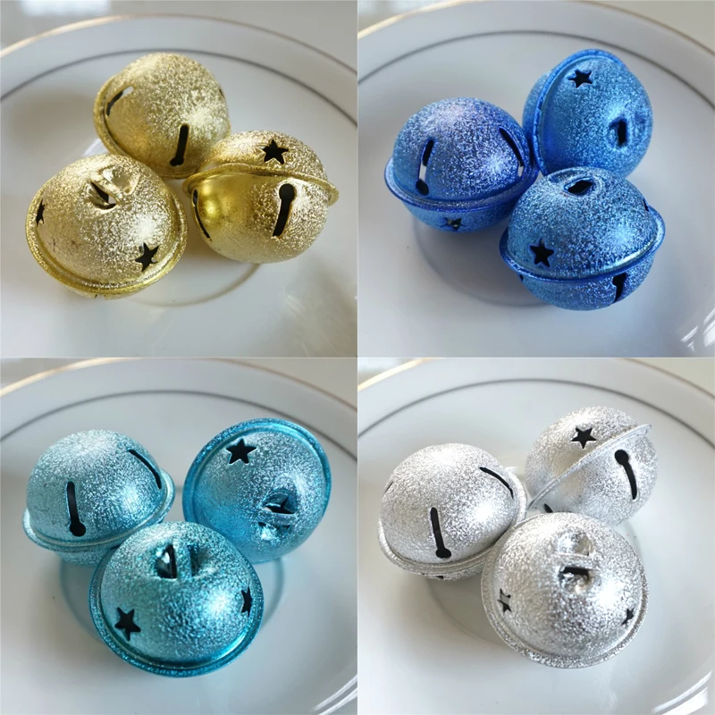 10PCS/LOT Matte Star Jingle Bell Pendant Decor DIY Christmas Tree Gifts party decorations | Дом и сад