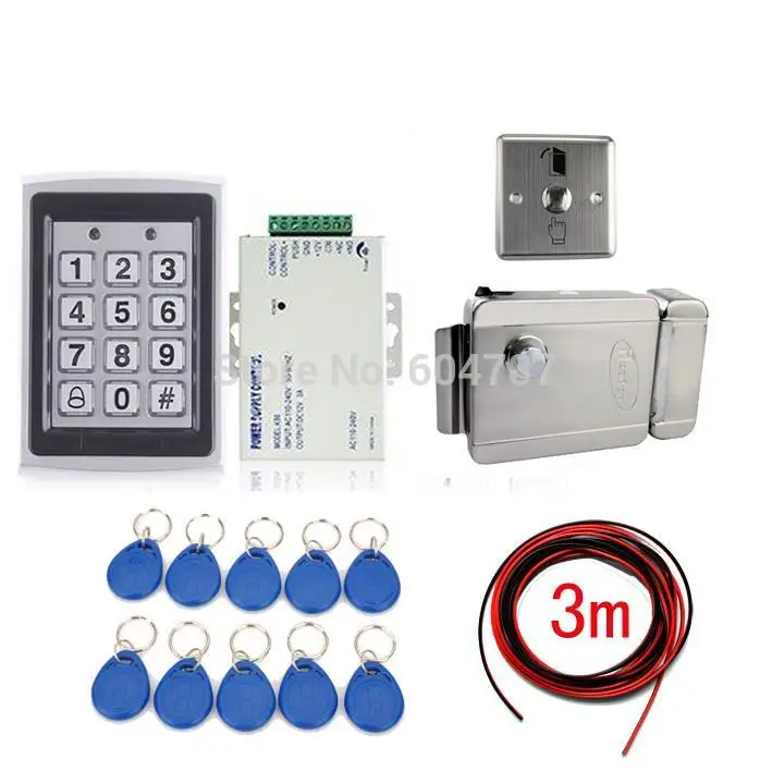 Новый комплект системы контроля доступа для дверных замков RFID + электронный