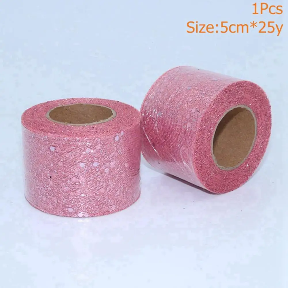 Tulle Roll 3 Taoup 5 см 15 см 30 см органза тюль в рулонах для свадьбы Вечерние Декор день рождения Babyshower блесток сетка тюль рулон ткани ленты 25 ярдов DIY - Цвет: Tulle Roll 3