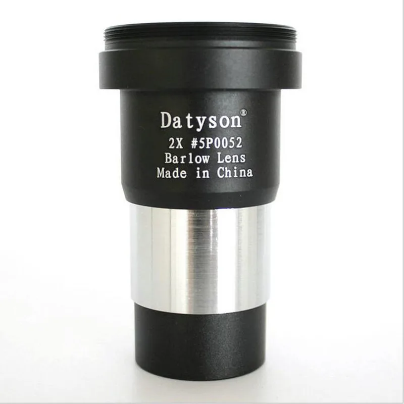 

Newest 1.25" 31.7mm 2x Barlow Lens Fully Multi-Coated Metal with M42x0.75 Thread Camera Connect Interface for Telescope Eyepiece