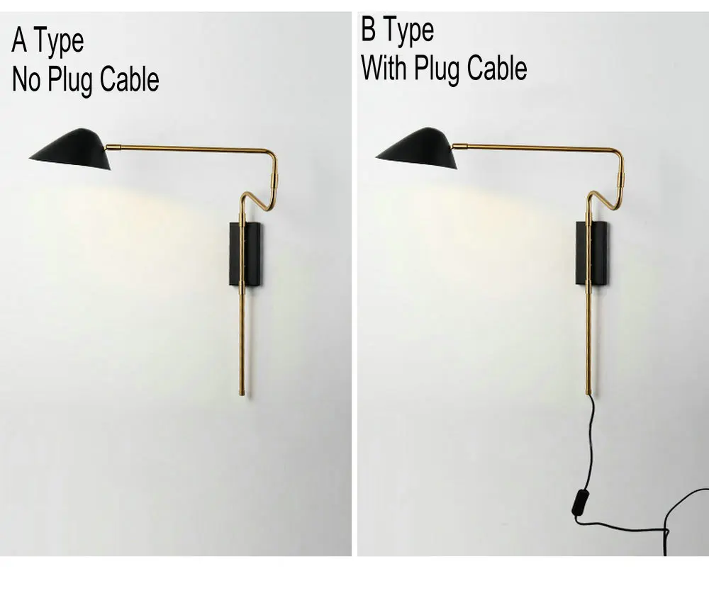 360 Degree Rotatable Modern Wall Lamp With Switch G9 Included Living Room Bedroom Bedside Reading Light with EU/US Plug