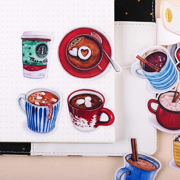 20 шт./упак. зимние Декоративные наклейки для горячих напитков кофе|Канцелярские