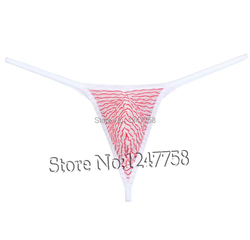 Мужское жаккардовое Сетчатое нижнее белье с Т образной спинкой сексуальное