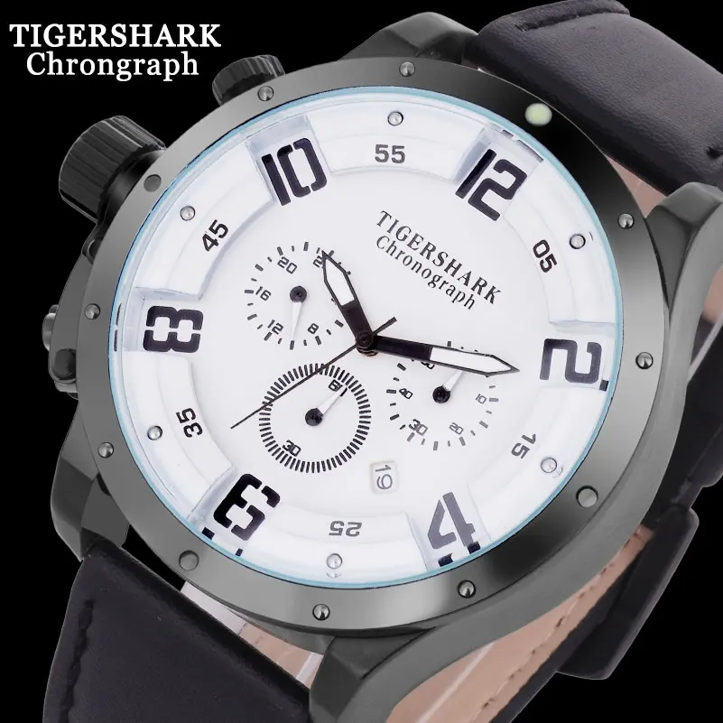 Часы наручные TIGERSHARK Мужские кварцевые спортивные брендовые водонепроницаемые с