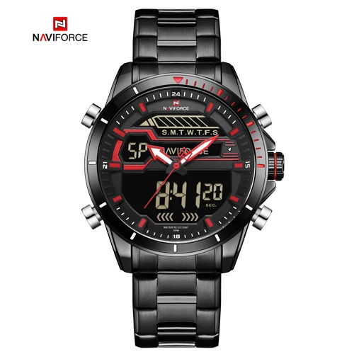 B B R NAVIFORCE Цифровые мужские часы Топ Военный бренд наручные часы для мужчин Авто Дата Led дисплей Saat водонепроницаемые мужские часы спортивные часы для мужчин - Цвет: B B R