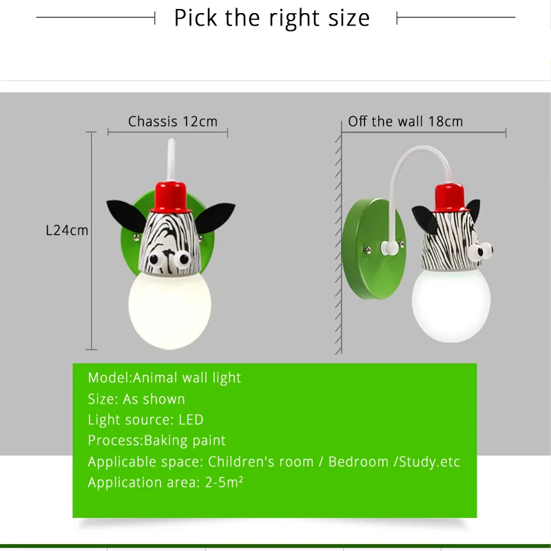 Мультяшный детский настенный светильник E27 для детской спальни новинка