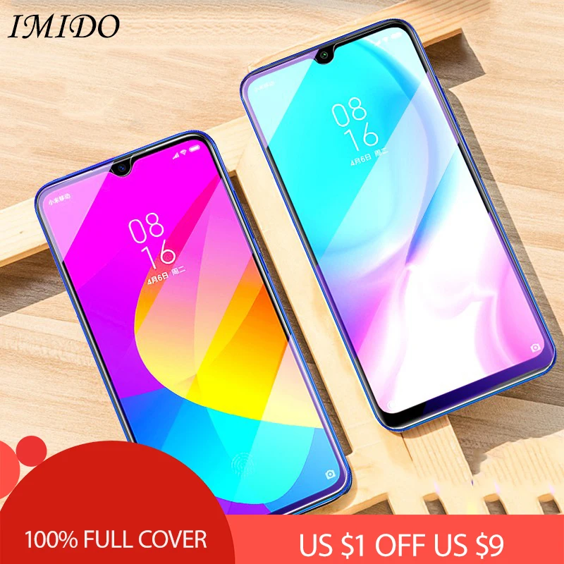 IMIDO полное покрытие Anti blue Purple Light 2.5D Закаленное стекло для Xiaomi Mi 9T Pro защита экрана