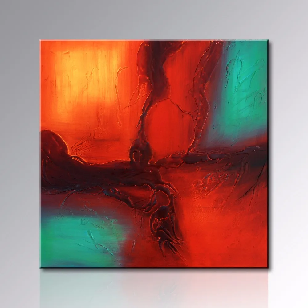 UnFramed ручная роспись текстурированный реферат картина маслом на холсте 1 панель