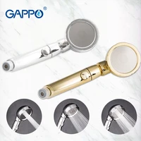 gappo 360 degree rotatable 3 modes shower head with water control button high pressure water saving rain shower watering head