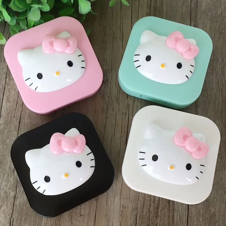 Милый дизайн hello kitty чехол для контактных линз впитывающая коробка для хранения макияжа yey-D2005