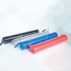 Полиуретановая труба 6 м телескопическая пружинная труба спиральный шланг 8*5 мм красныйчерныйсинийпрозрачный