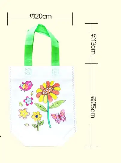 Детская DIY Экологичная сумка с граффити, упаковка для хранения детей, детский сад, ручная работа, раскраска, обучающие игрушки