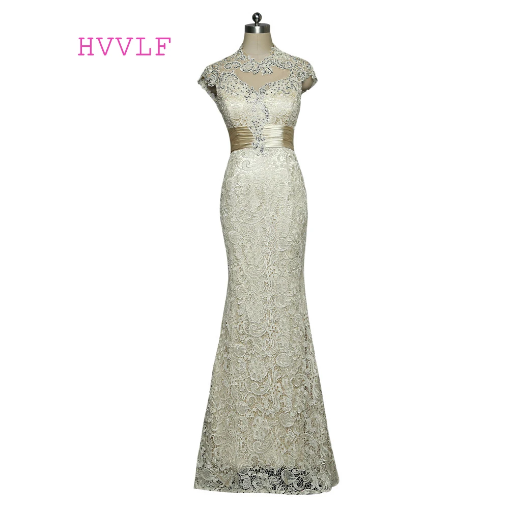 Платье для мамы цвета шампанского длинное вечернее платье Русалка невесты с