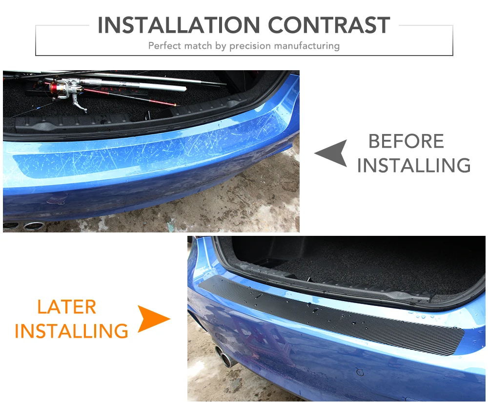 Автомобильный задний бампер хвост багажника губа углеродное волокно защитная