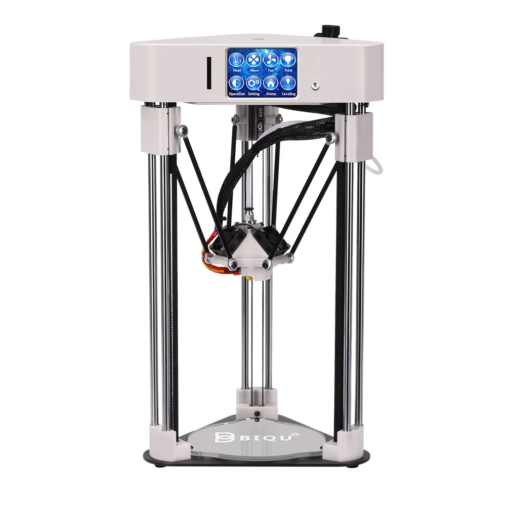 BIQU Magician 3d принтер Высокая точность мини Kossel Delta принтер MK8 экструдер полная сборка 2,8 дюймов сенсорный экран с титаном - Цвет: Grey