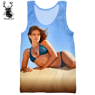 Vest YOJULY унисекс модные 3d печати Топы Для мужчин Для женщин летние пляжные спортивные Фитнес Повседневное уличной сексуальные красоты модель жилет VE02 - Цвет: Vest