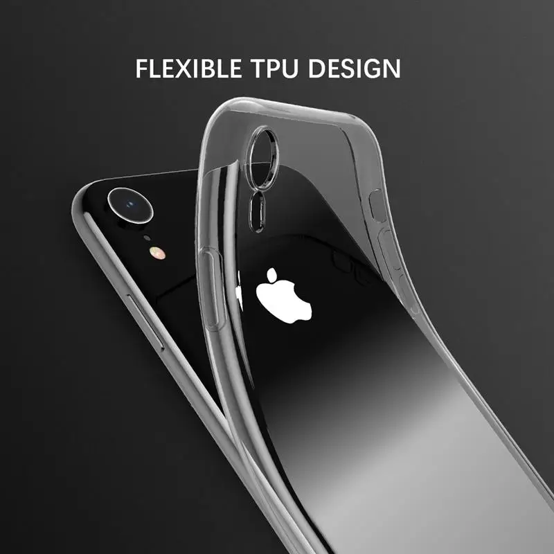 Чехол для iPhone XR прозрачный мягкий чехол из ТПУ телефона защитный X R XS MAX 5s 5 6 7 8 Plus