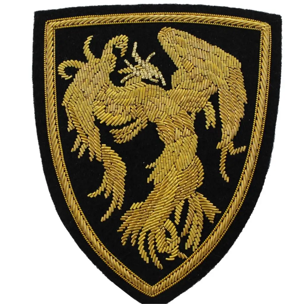 Ручная вышивка из проволоки/Золотой значок золотой дизайн Феникса ~~~~|embroidery