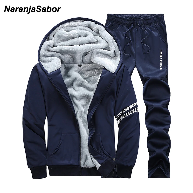 NaranjaSabor/Мужская брендовая одежда зимний мужской комплект одежды утепленная