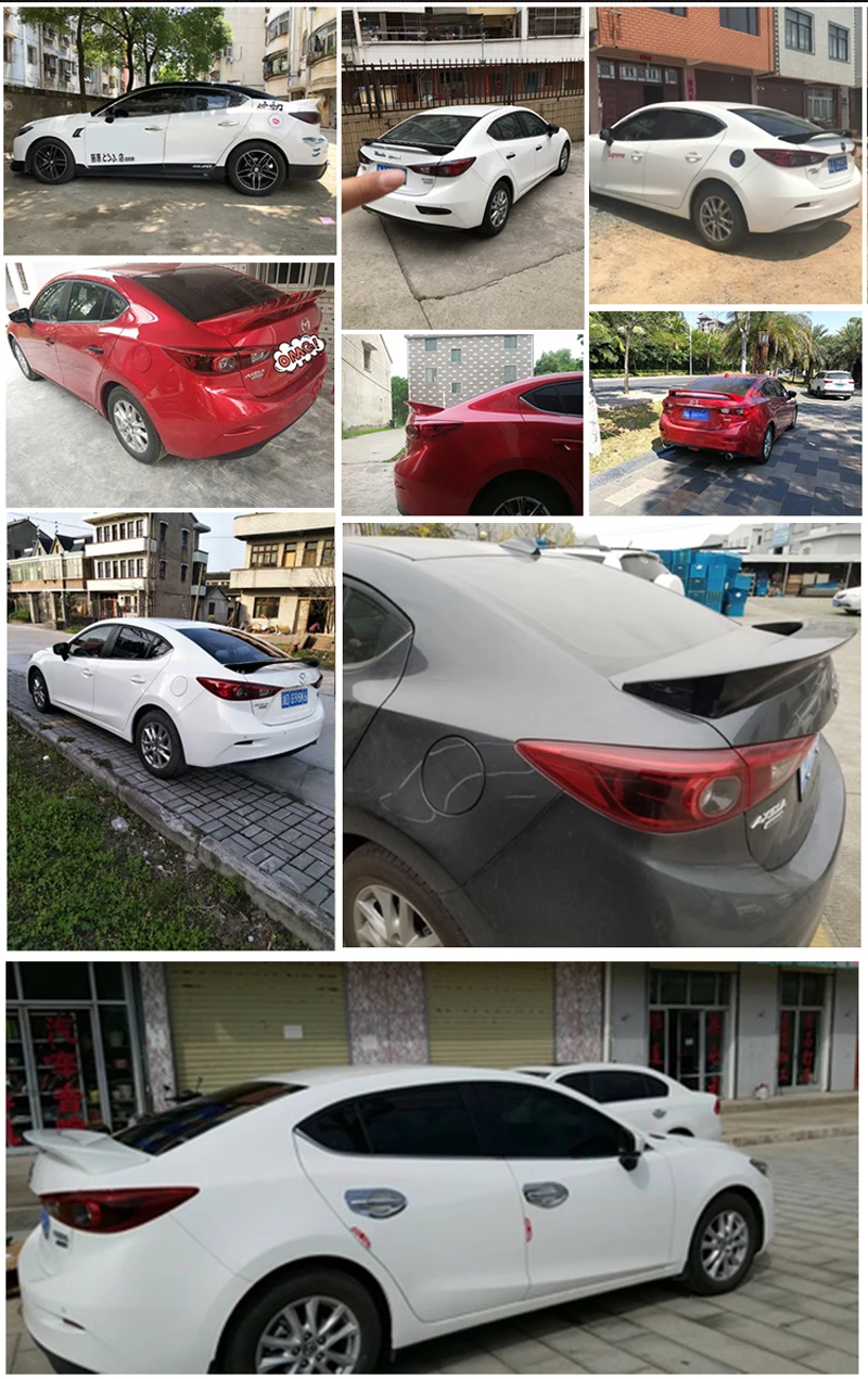 Для Mazda 3 Axela украшение автомобиля M6 GT стиль ABS пластик краски ing цвет задний спойлер багажника